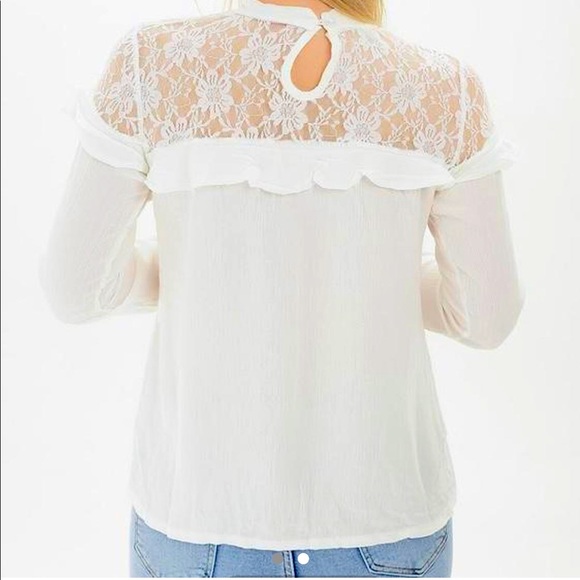 Lace Shoulder Top - Picture 2 of 2